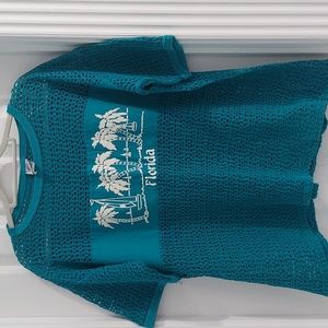 90s Florida Swim Cover Up Top